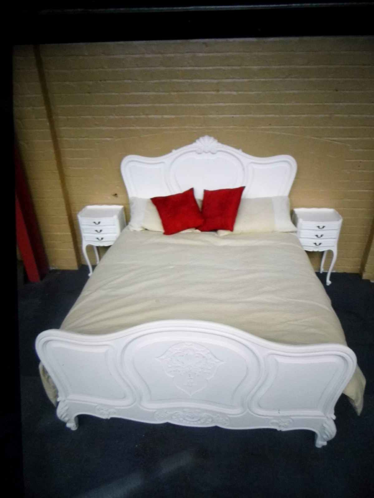 french kingsize bed in farrow and ball paint