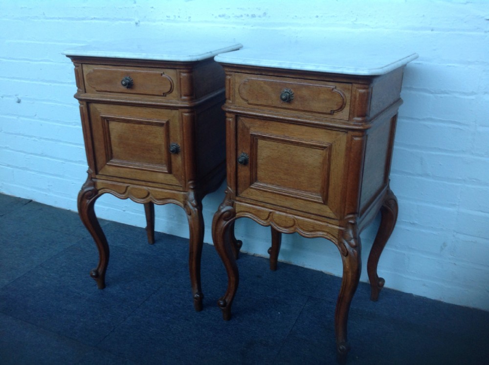 pair of french bedside cabinets