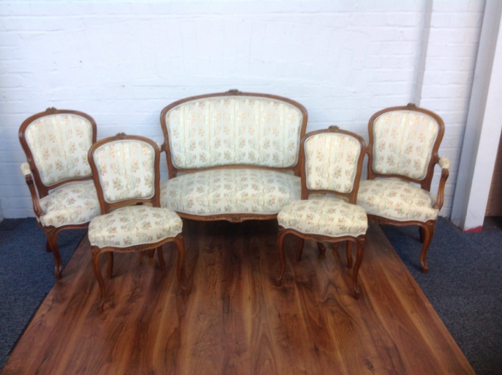 french carved walnut sofa suite