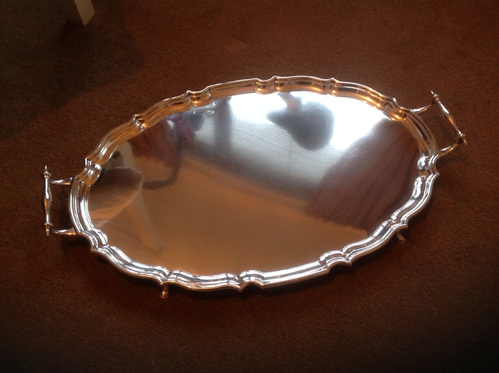 large silver tray chester 1920