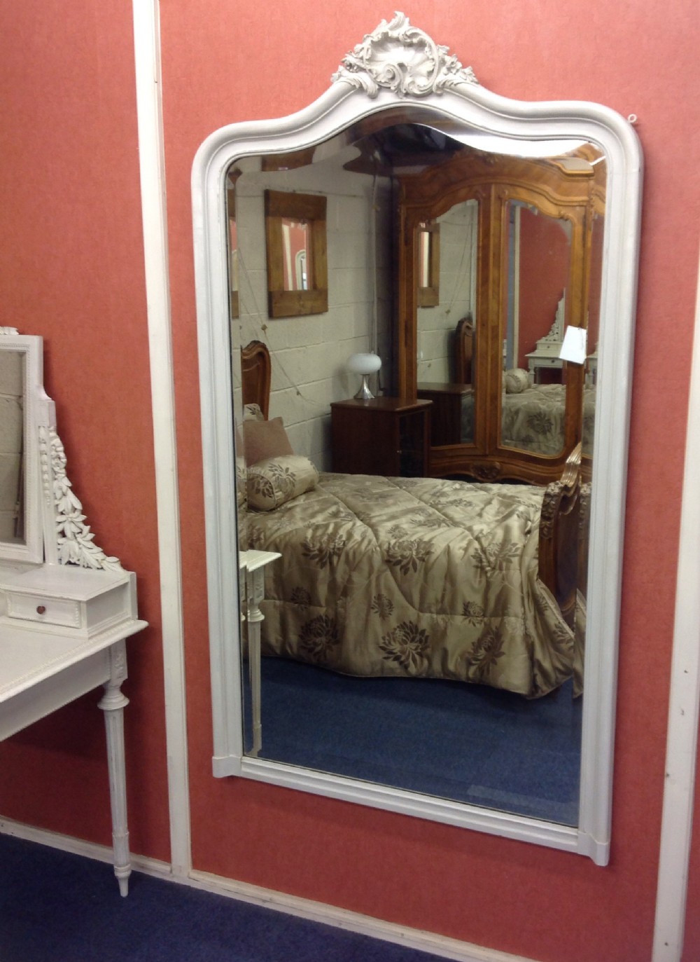 french painted wall mirror