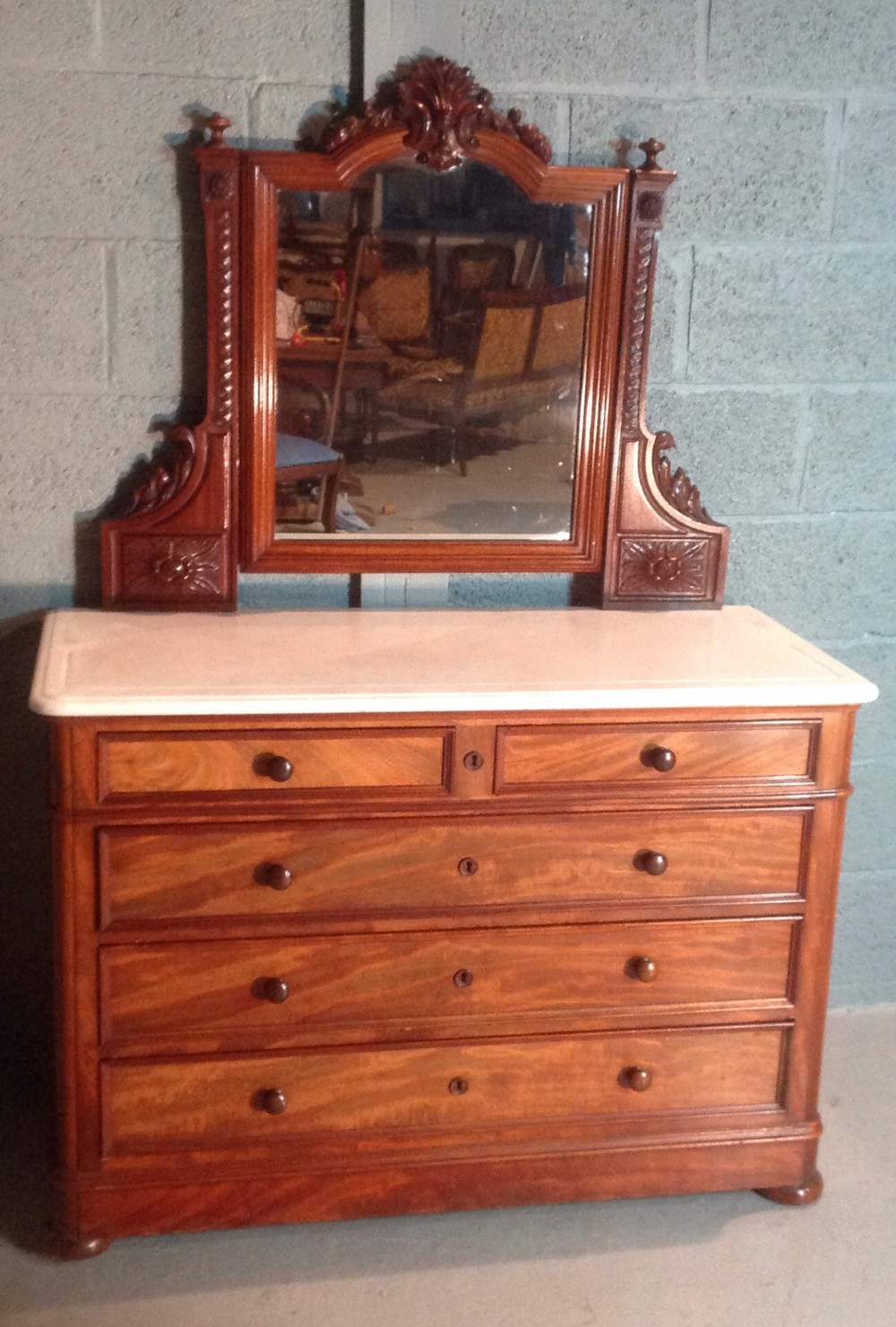 marble top french dressing table