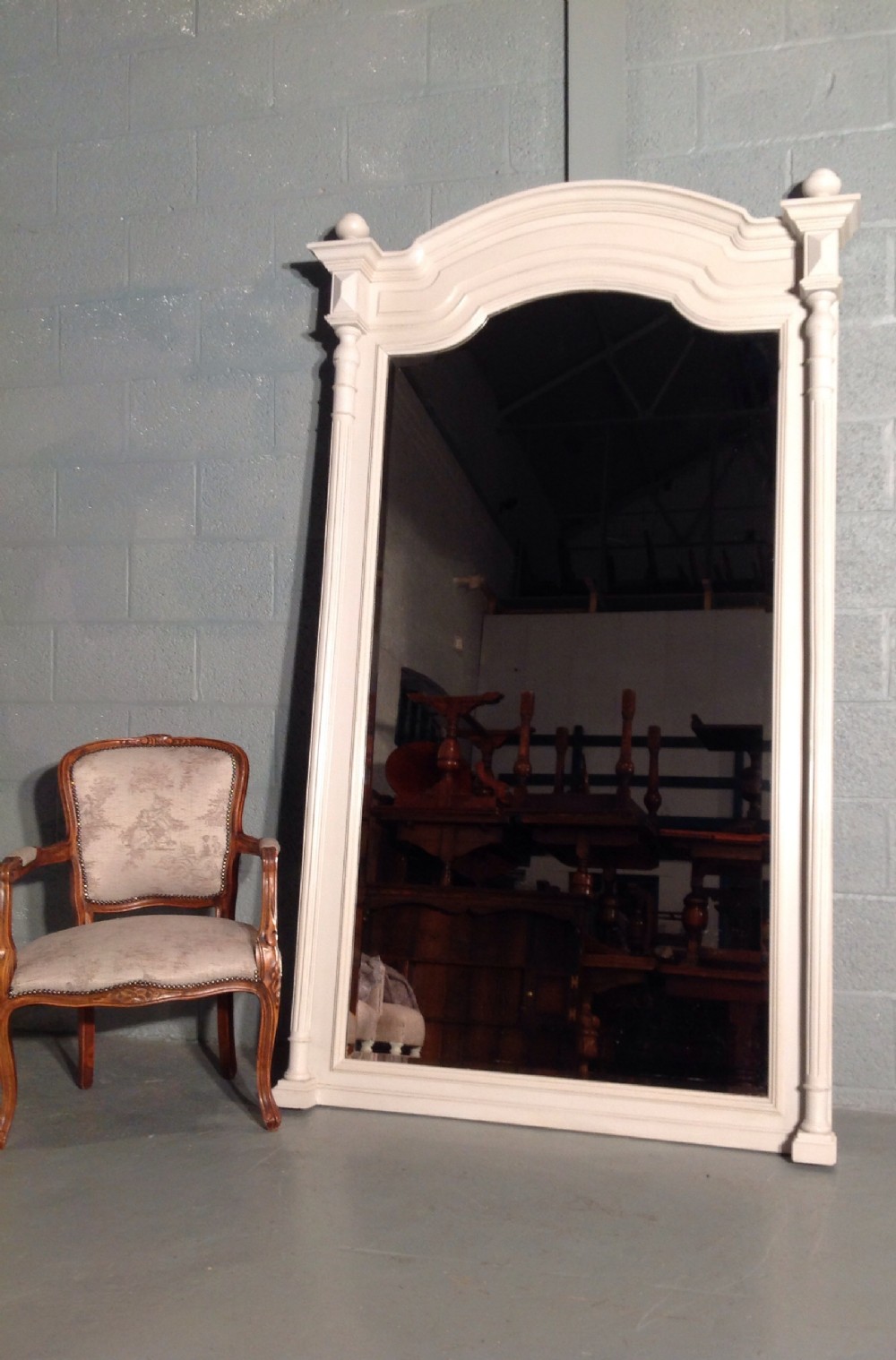 large painted french mirror
