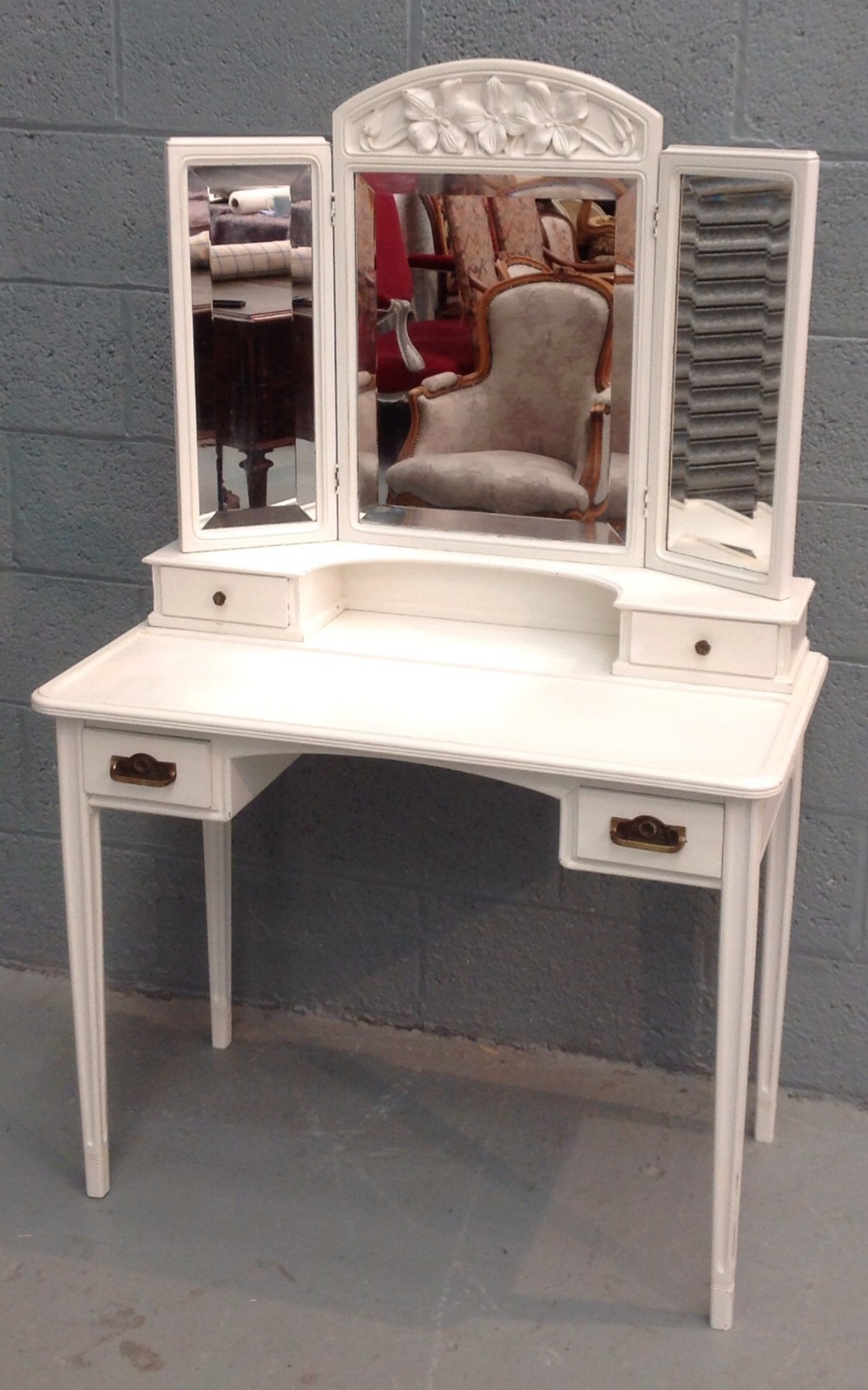 painted french arts and crafts dressing table