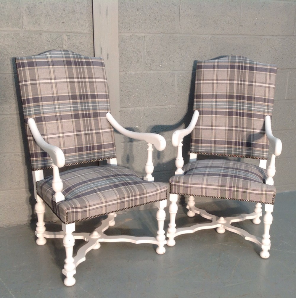 pair of french walnut fauteuils