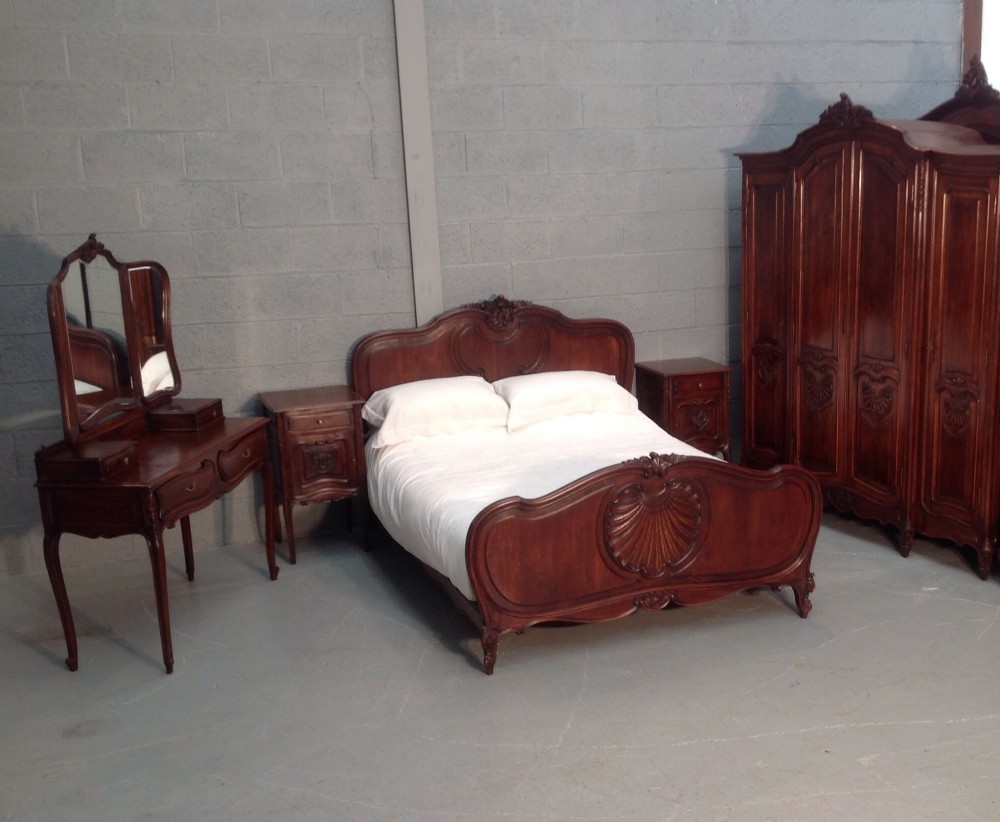 suberb walnut french bedroom suite