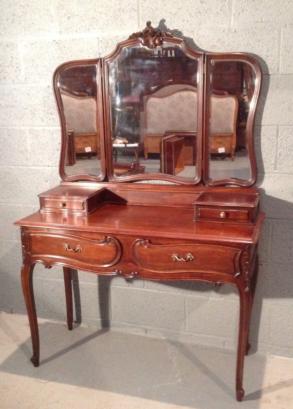 antique french walnut dressing table