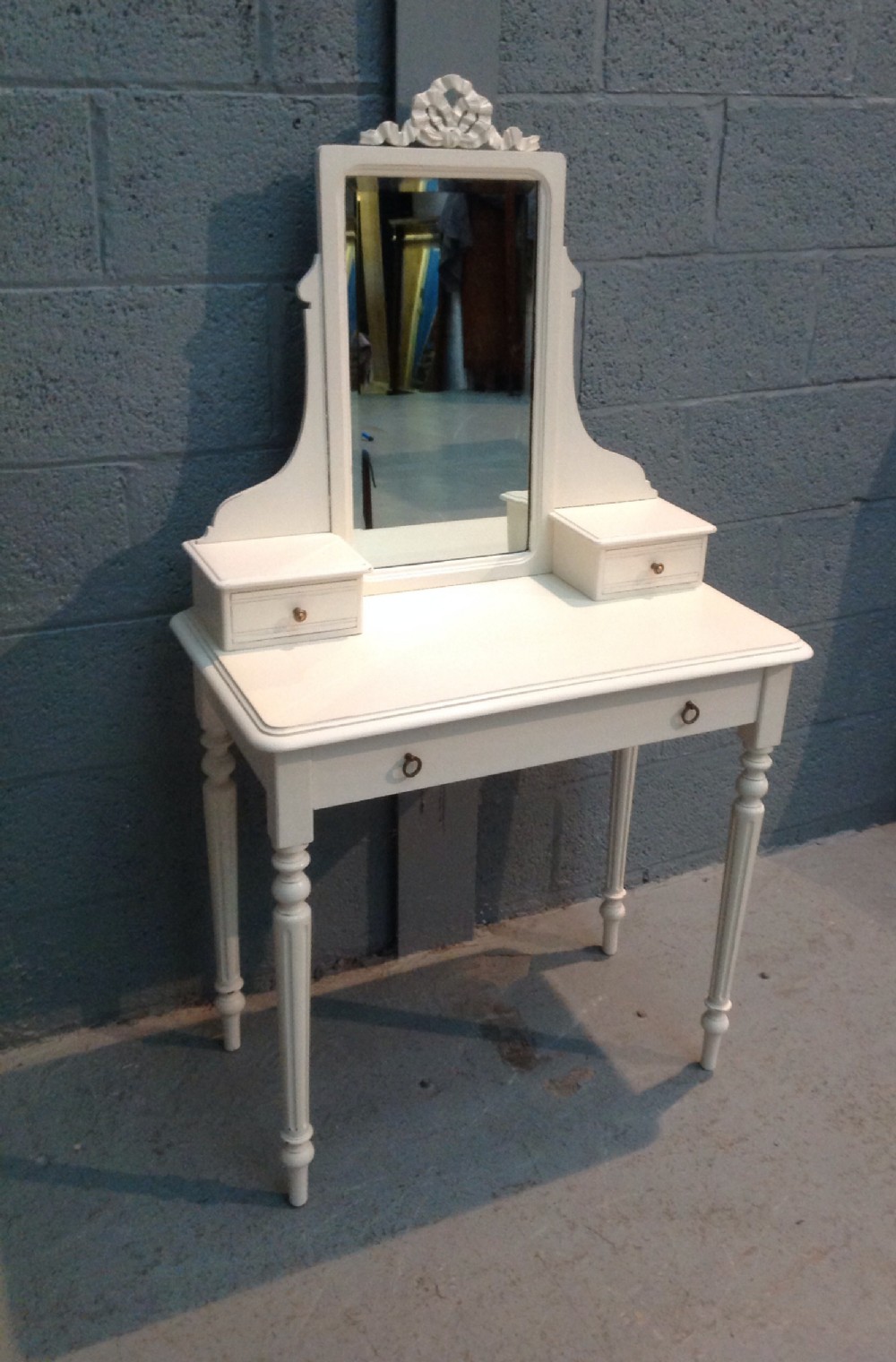 painted french walnut dressing table