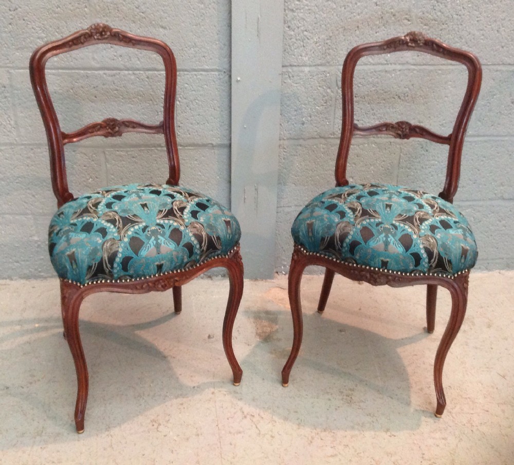 pair of french rosewood chairs