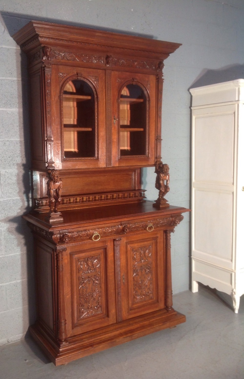 ornate carved french cabinet