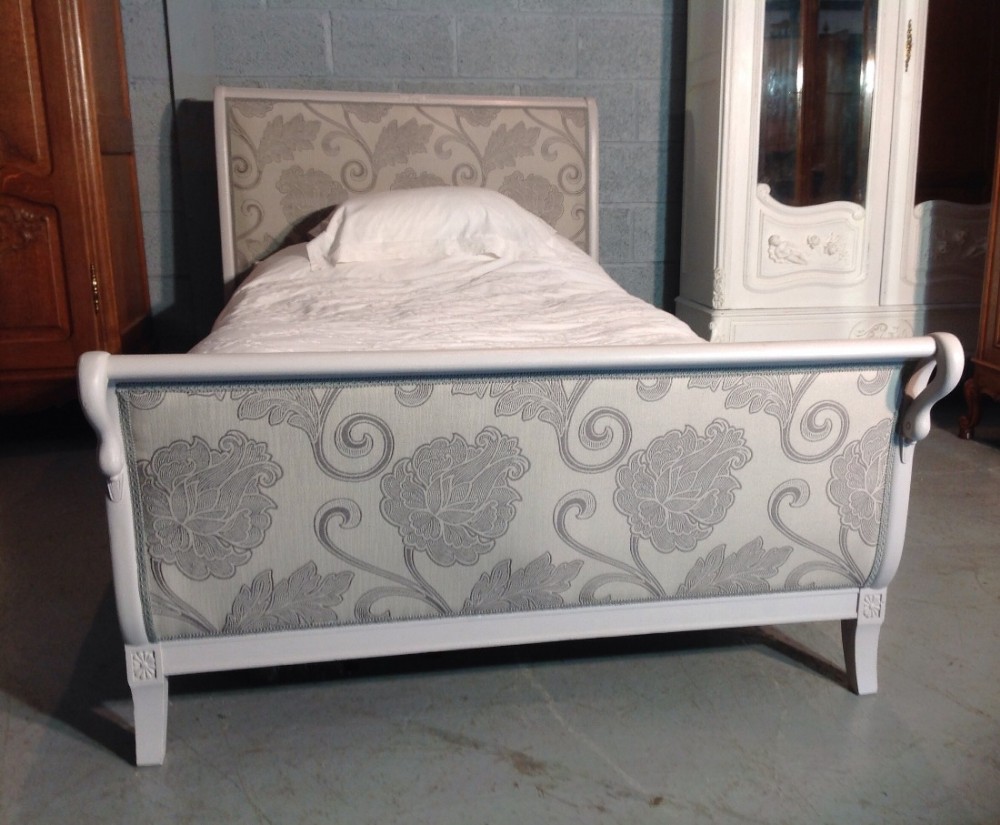french 34 size painted bed with swan detailing