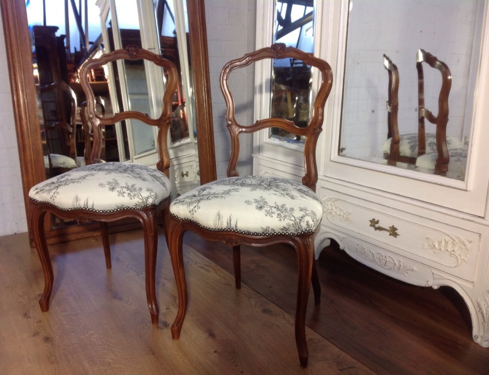pair of french mahogany chairs