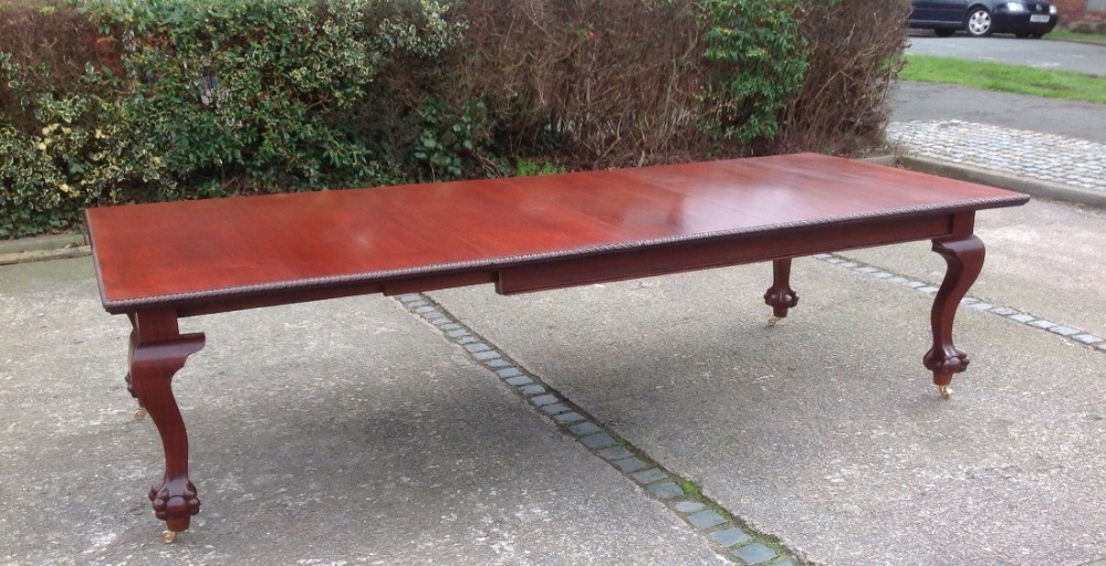 large 14 seater mahogany dining table