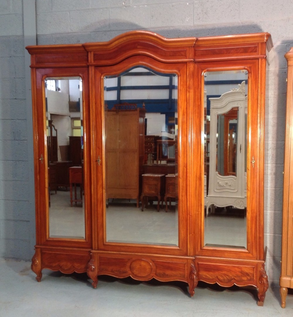 large french mahogany breakfront armoire