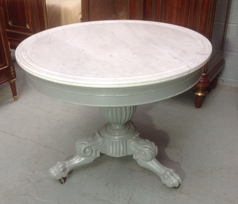 french gueridon table in a farrow and ball grey