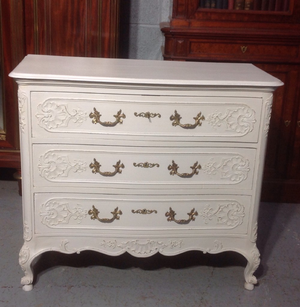 painted french oak chest