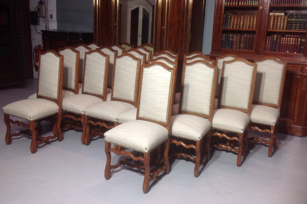 set of 20 french dining chairs