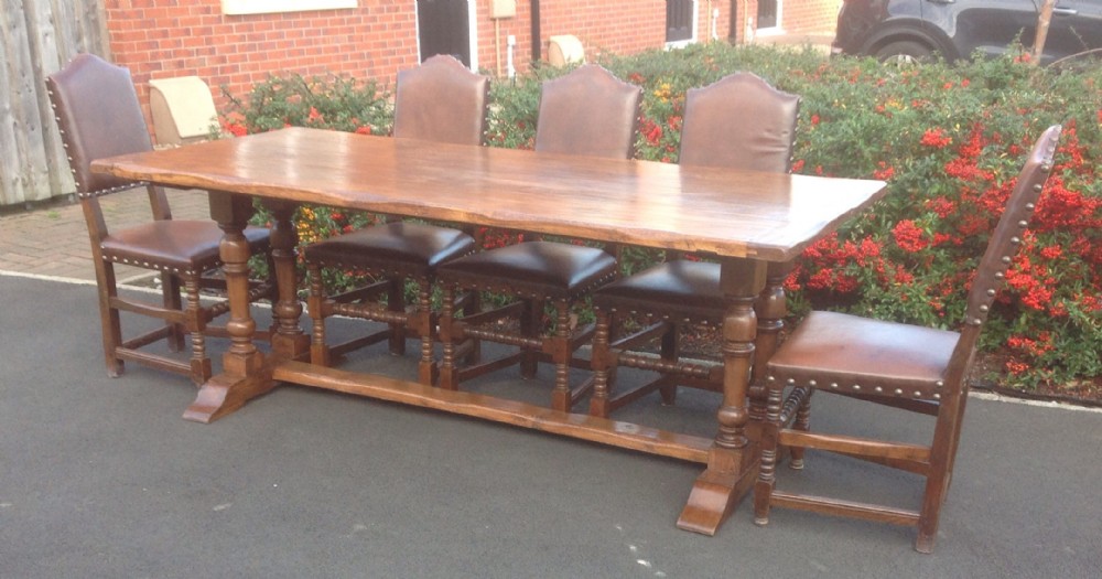 solid oak french dining table
