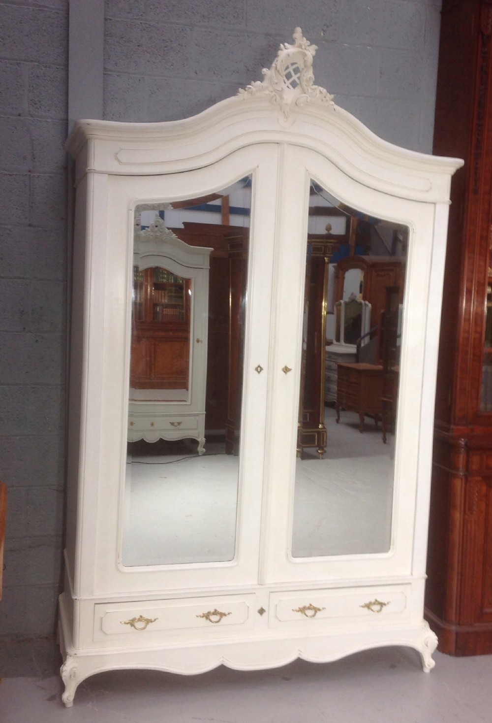 large painted french armoire