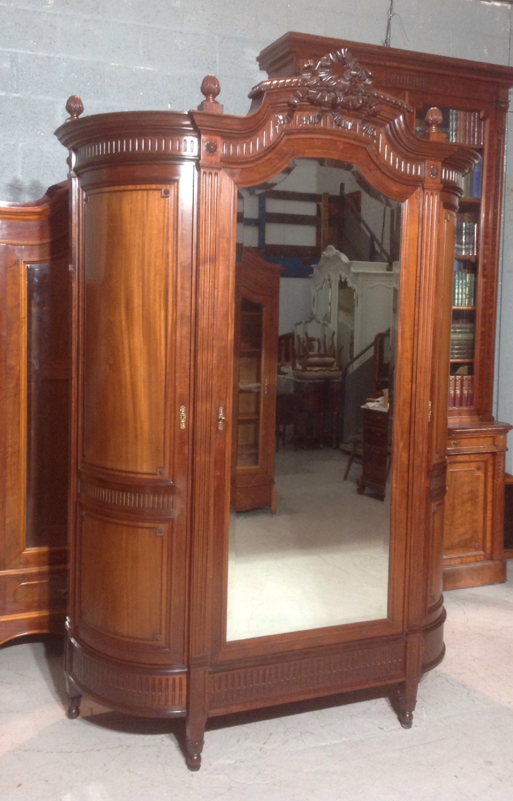 stunning french mahogany armoire