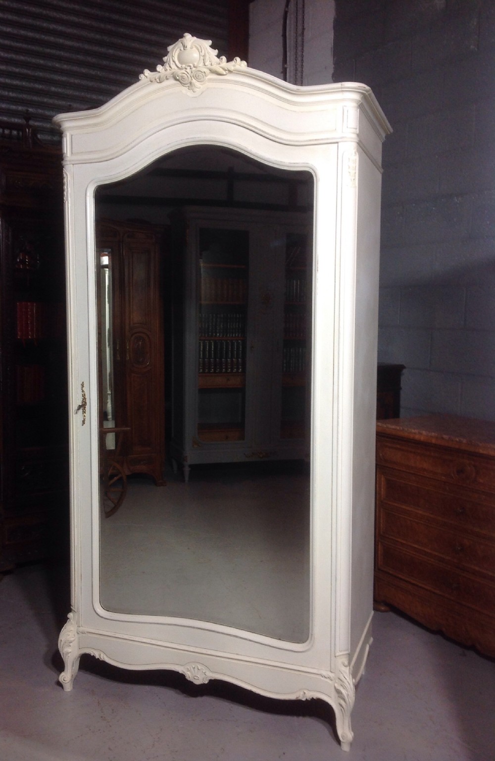 painted french oak armoire