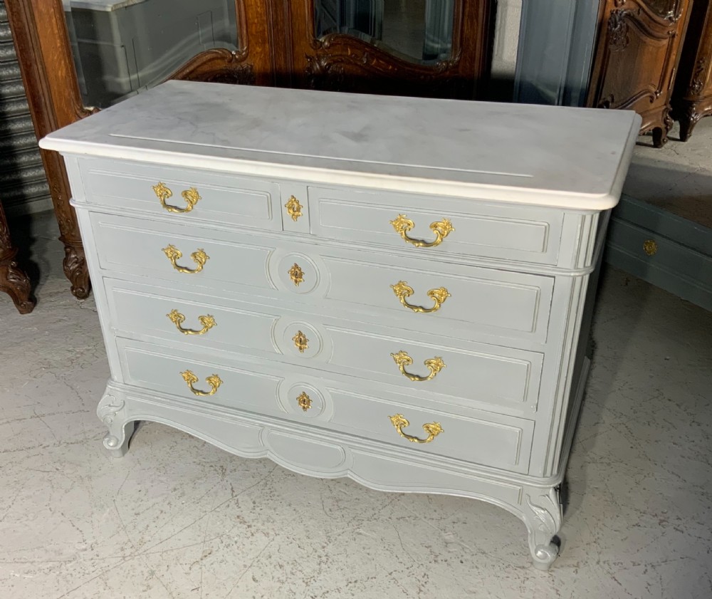 painted french commode