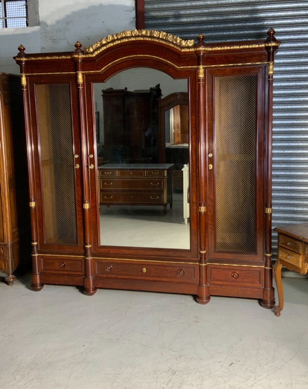 large impressive mahogany armoire