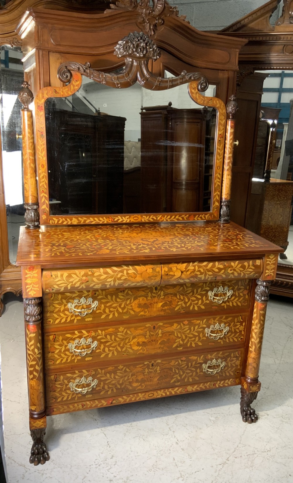 early 19th century dutch marquetry dressing table