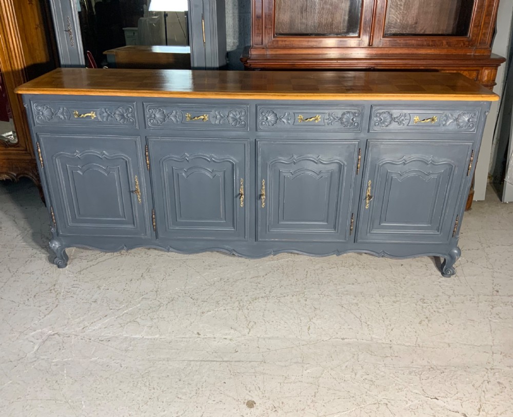 painted french sideboard with oak top