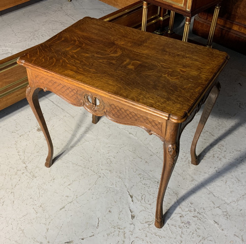 carved oak french occasional table