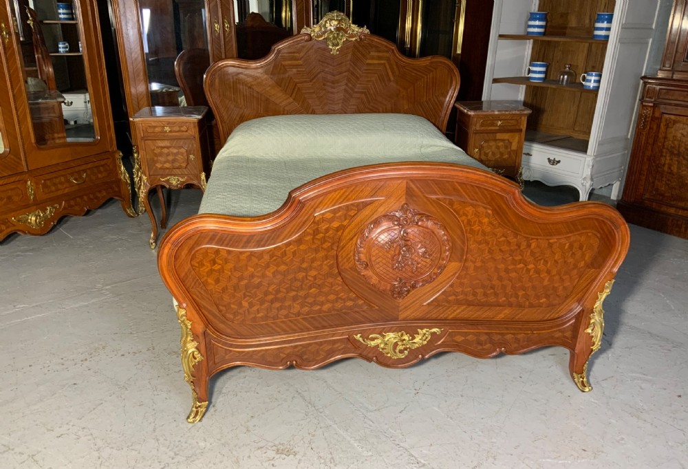 stunning french king size bed and matching bedside cabinets