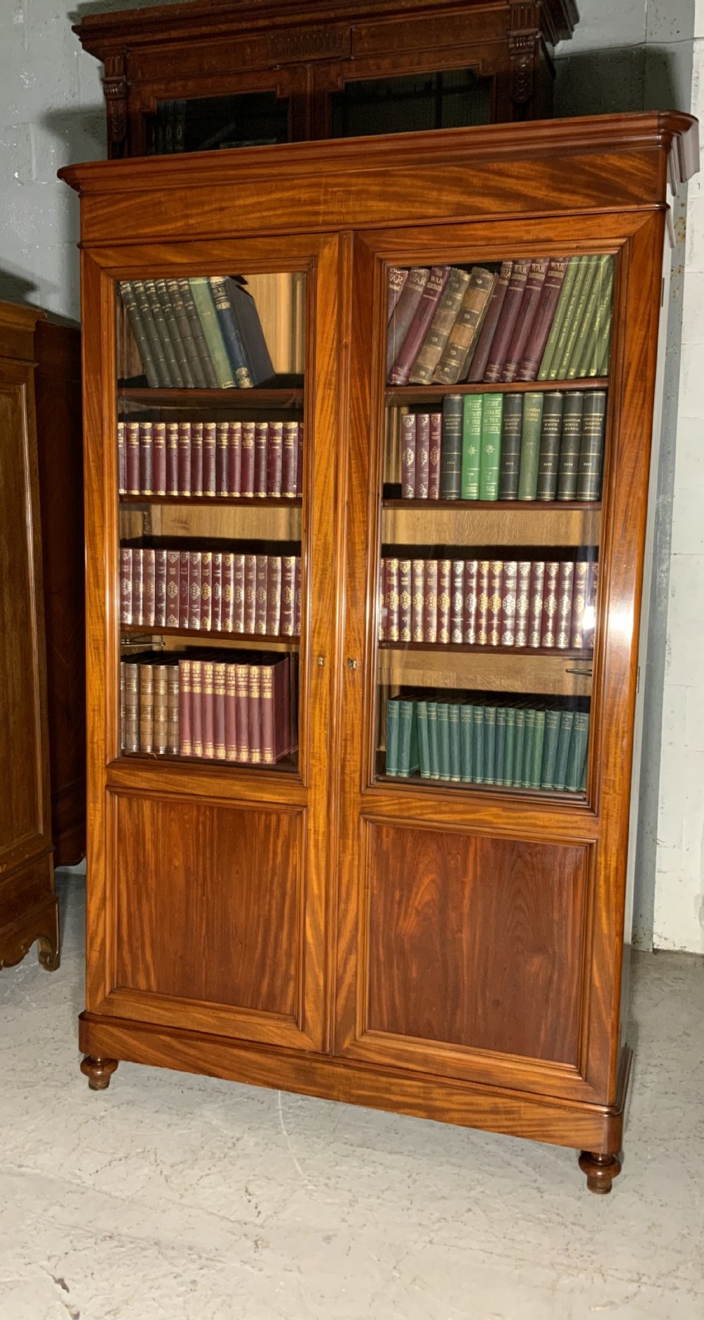 tall french mahogany bookcase