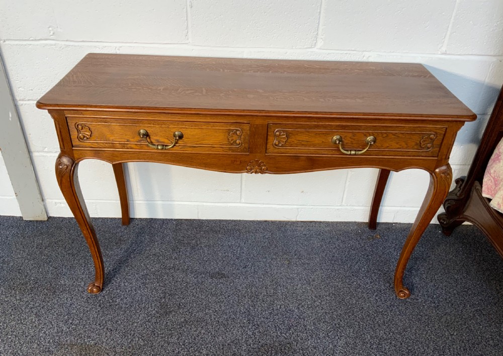 french oak console table