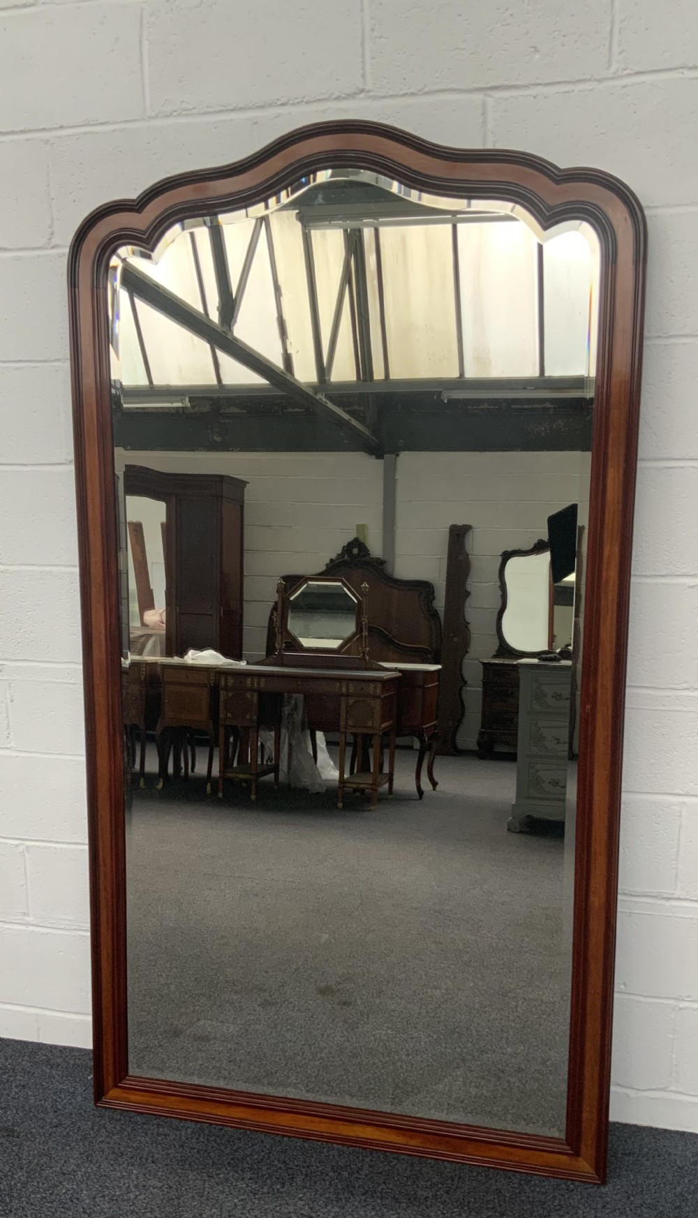 large mahogany french mirror
