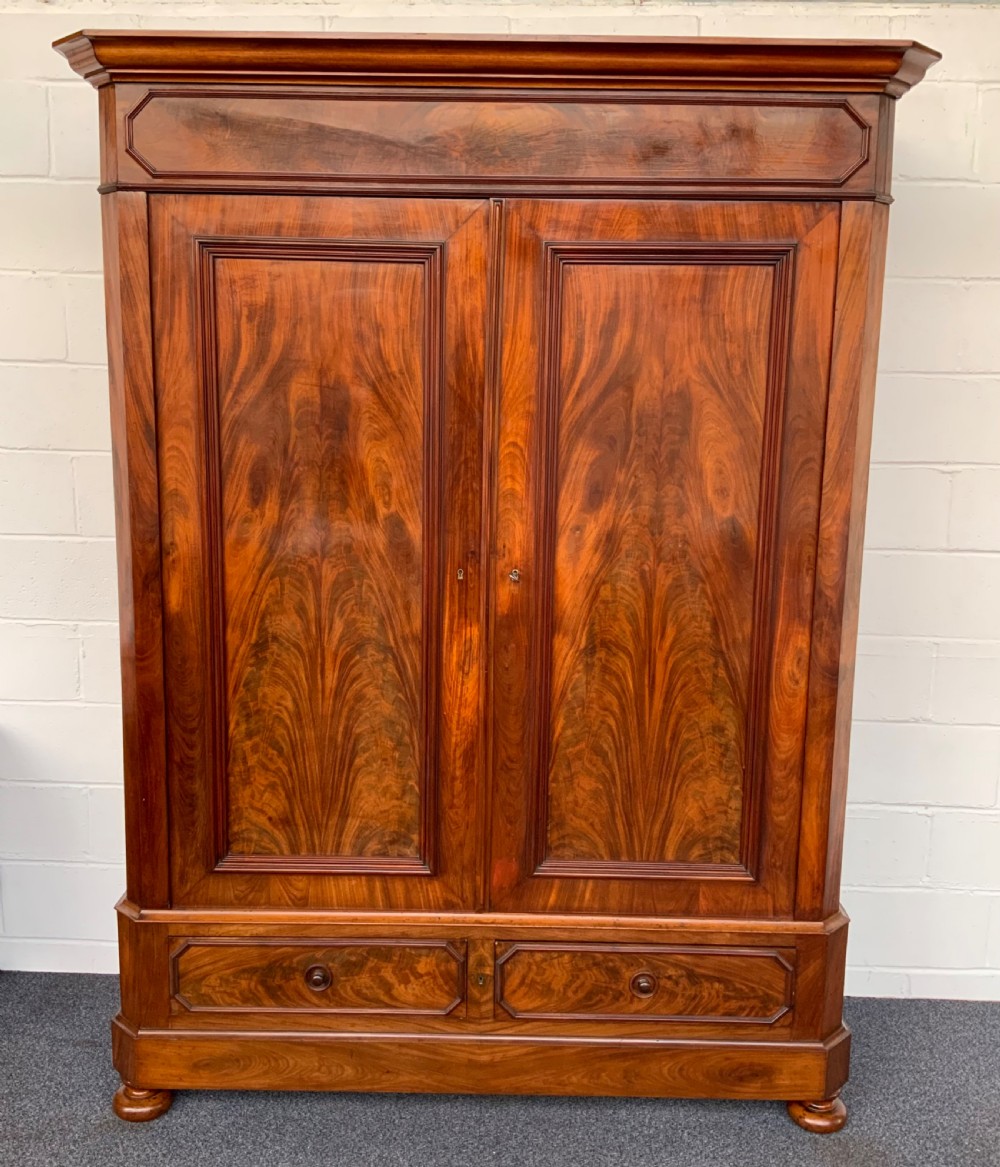 flame mahogany french armoire