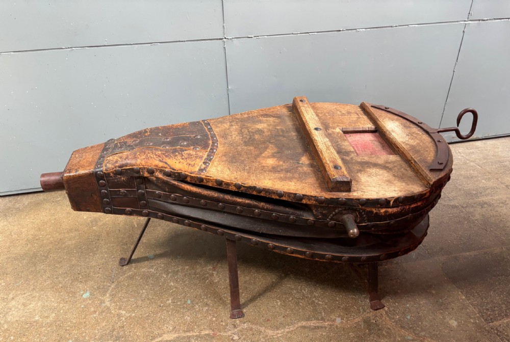french blacksmiths bellows coffee table