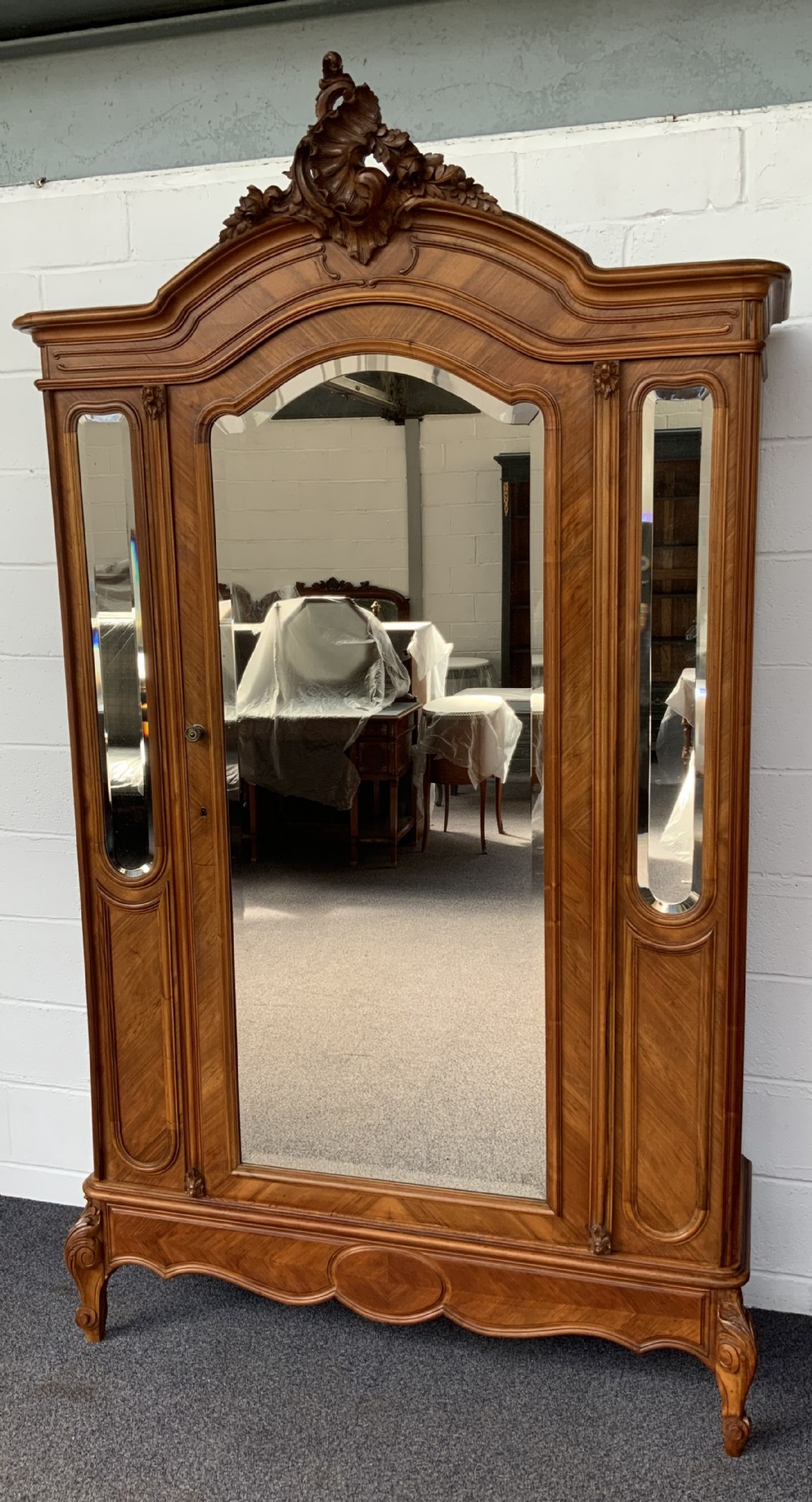 walnut french armoire